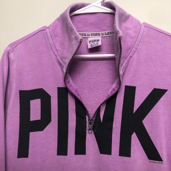 Victoria secret pink quarter zip jacket purple - Picture 3 of 9